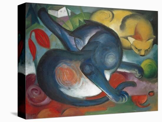 Two Cats, Blue and Yellow, 1912-Franz Marc-Premier Image Canvas
