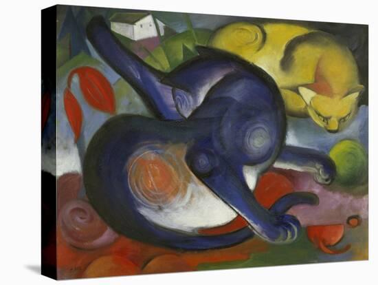 Two Cats, Blue and Yellow-Franz Marc-Premier Image Canvas