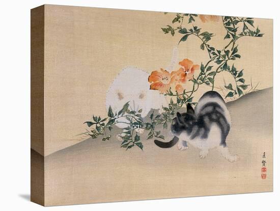 Two Cats, Illustration from 'The Kokka' Magazine, 1898-99-Japanese School-Premier Image Canvas