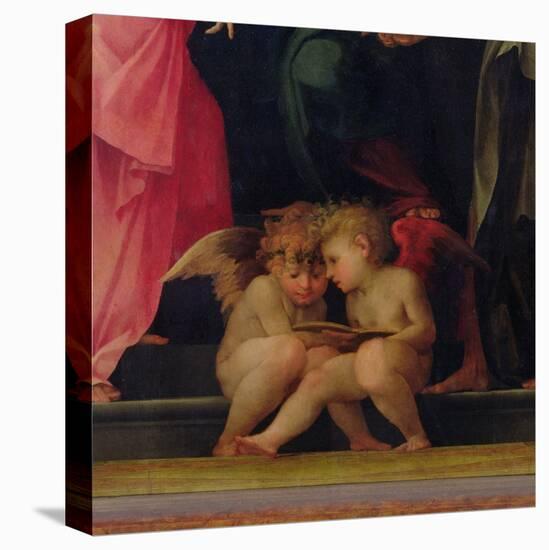 Two Cherubs Reading, Detail from Madonna and Child with Saints, 1518-Rosso Fiorentino (Battista di Jacopo)-Premier Image Canvas