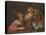 Two Children Teasing a Cat (Oil on Canvas)-Annibale Carracci-Premier Image Canvas