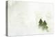 Two Christmas Trees in Stylised Winter Landscape - Softy and Softly-Petra Daisenberger-Premier Image Canvas