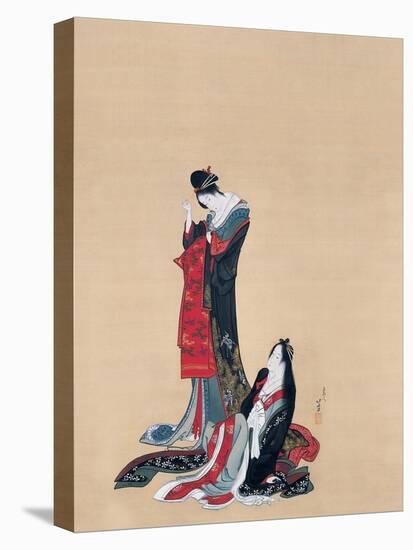 Two courtesans. Edo Period, ca. 1805-Katsushika Hokusai-Premier Image Canvas