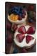 Two Custard Fruit Tarts With Strawberries, Blueberries, Raspberries And Mandarin Oranges In Custard-Shea Evans-Stretched Canvas