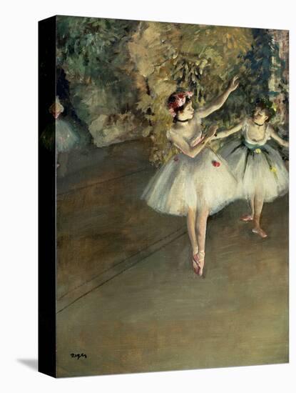 Two Dancers on a Stage-Edgar Degas-Stretched Canvas