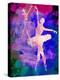 Two Dancing Ballerinas Watercolor 1-Irina March-Stretched Canvas