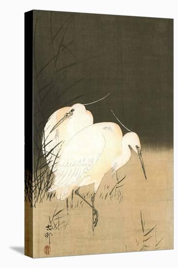 Two Egrets at Night-Koson Ohara-Premier Image Canvas