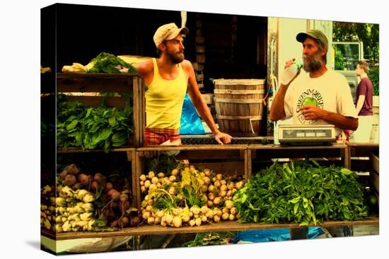 Two Farmers at the Union Square Green Market, New York City.-Sabine Jacobs-Premier Image Canvas