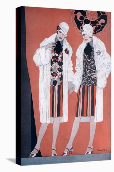 Two Fashionable Flapper Girls-null-Stretched Canvas