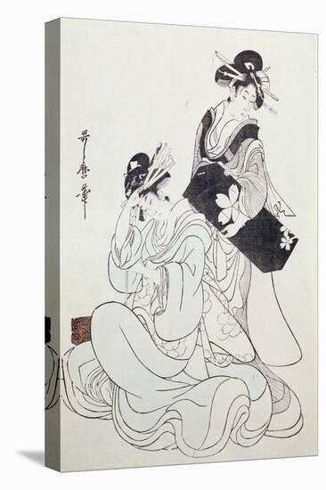 Two Female Figures-Kitagawa Utamaro-Premier Image Canvas