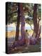 Two Female Nudes under Pine Trees-Theo van Rysselberghe-Premier Image Canvas