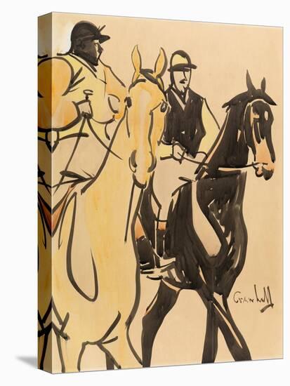 Two Gentleman Riders (Gouache on Board)-Joseph Crawhall-Premier Image Canvas