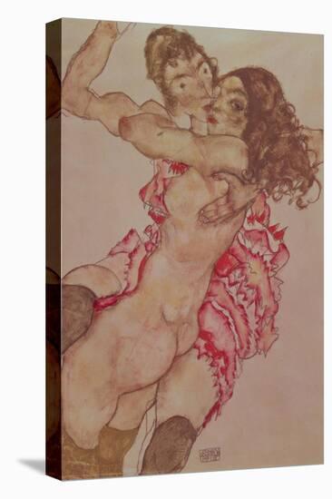 Two Girls Embracing, 1915-Egon Schiele-Premier Image Canvas