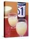 Two Glasses of Pastis, Bottle of Pastis Behind-Peter Medilek-Premier Image Canvas