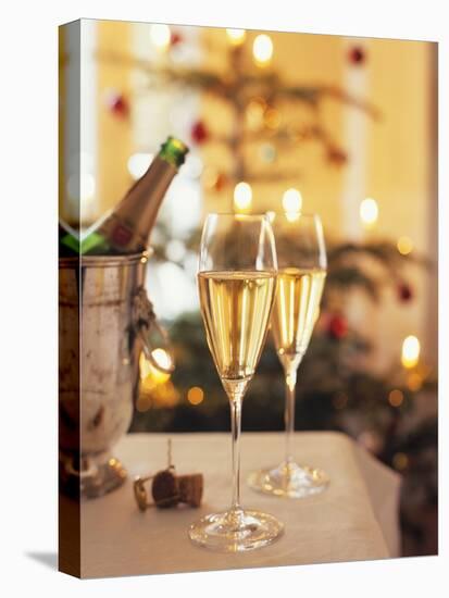 Two Glasses of Sparkling Wine for Christmas Party-Joerg Lehmann-Premier Image Canvas