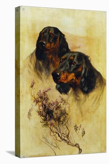 Two Gordon Setters (Oil on Canvas)-Arthur Wardle-Premier Image Canvas