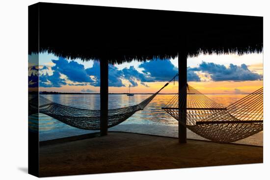 Two Hammocks at Sunset - View of Gulf of Mexico - Florida - USA-Philippe Hugonnard-Premier Image Canvas