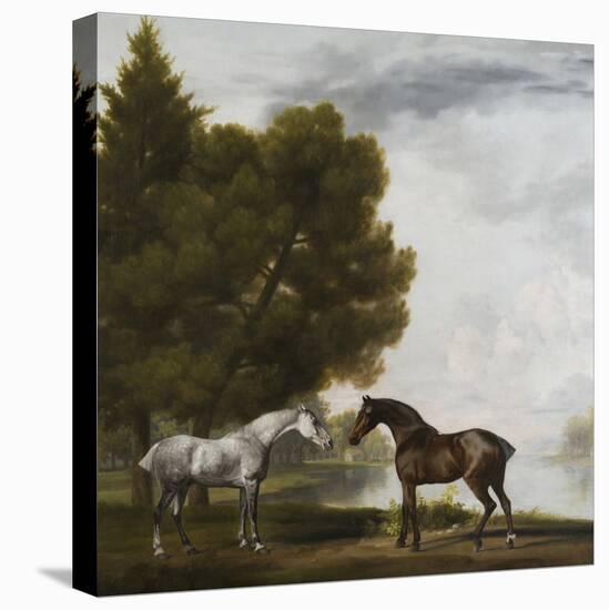 Two Horses Communing in a Landscape by George Stubbs-George Stubbs-Premier Image Canvas