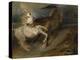 Two Horses Fighting in a Stormy Landscape, C.1828 (Oil on Canvas)-Ferdinand Victor Eugene Delacroix-Premier Image Canvas