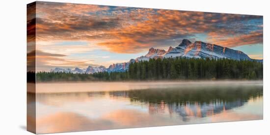 Two Jack Lake at Sunset, Banff National Park, Alberta, Canada-Arnaudbertrande-Premier Image Canvas