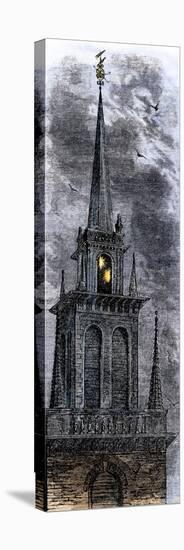 Two Lanterns in the Belfry of the Old North Church, Signalling Paul Revere Ride, 1775-null-Premier Image Canvas