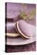 Two Lavender Whoopie Pies on a Plate-Lew Robertson-Premier Image Canvas