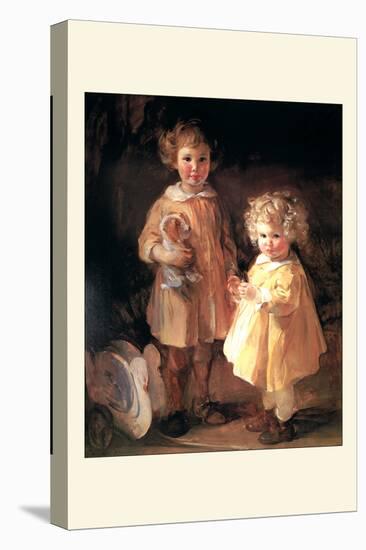 Two Little Sisters-Alice Kent Stoddard-Stretched Canvas