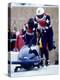Two Man Bobsled Team Pushing Off at the Start, Lake Placid, New York, USA-Paul Sutton-Premier Image Canvas