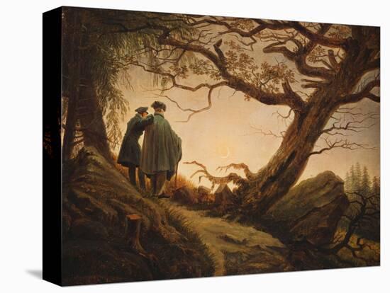 Two Men in the Consideration of the Moon-Caspar David Friedrich-Premier Image Canvas