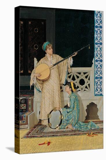 Two Musician Girls, Second Half of the 19th C-Osman Hamdi Bey-Premier Image Canvas