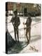 Two Native Male Children with Bows and Arrows Standing on White Beach, Santa Cruz Island-Eliot Elisofon-Premier Image Canvas