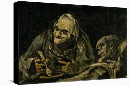 Two Old Men Eating Soup-Francisco de Goya-Premier Image Canvas