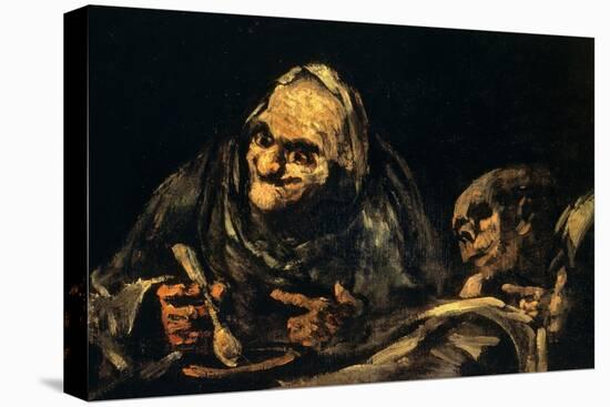 Two Old Men Eating Soup-Francisco de Goya-Premier Image Canvas