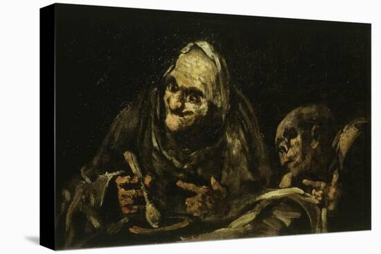 Two Old People Eating Soup 1819 Black Painting 53X85Cm-Francisco de Goya-Premier Image Canvas