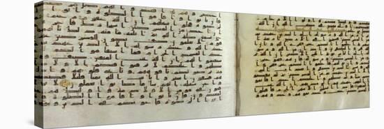 Two Pages of a Koran Manuscript Written in Oriental Kufic Script-null-Premier Image Canvas