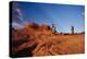 Two people mountain biking, Moab, Utah, USA-Richard Sisk-Premier Image Canvas