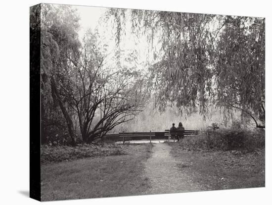 Two People on a Park Bench-Sharon Wish-Premier Image Canvas