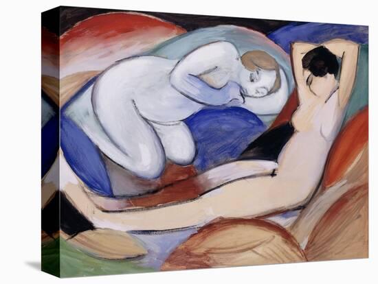 Two Reclining Nudes; Zwei Liegende Akte, 1912-Franz Marc-Premier Image Canvas