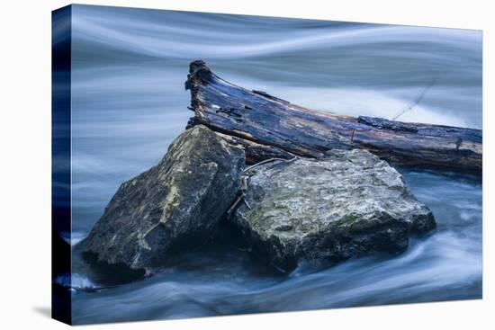 Two Rocks And Long Swirling Water-Anthony Paladino-Premier Image Canvas