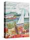 Two Sailboats and Cottage II-Karen Fields-Stretched Canvas