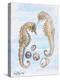 Two Sea Horses, with Shells, 2000-Joan Thewsey-Premier Image Canvas