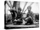 Two Sikh Men Sitting on a Dock, Circa 1913-Asahel Curtis-Premier Image Canvas
