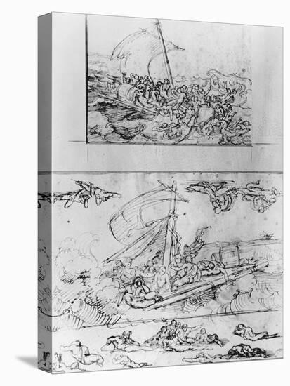 Two Sketches for the Raft of the Medusa, C.1819-Théodore Géricault-Premier Image Canvas