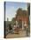 Two Soldiers and a Woman Drinking in a Courtyard-Pieter de Hooch-Premier Image Canvas