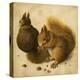Two Squirrels, One Eating a Hazelnut-Hans Hoffmann-Premier Image Canvas
