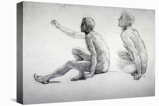 Two Studies of a Seated Male Nude, C1864-1930-Anna Lea Merritt-Premier Image Canvas