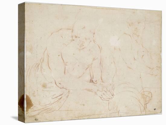 Two Studies of Young Man from the Waist Clasped Hands-Alessandro Gherardini-Premier Image Canvas