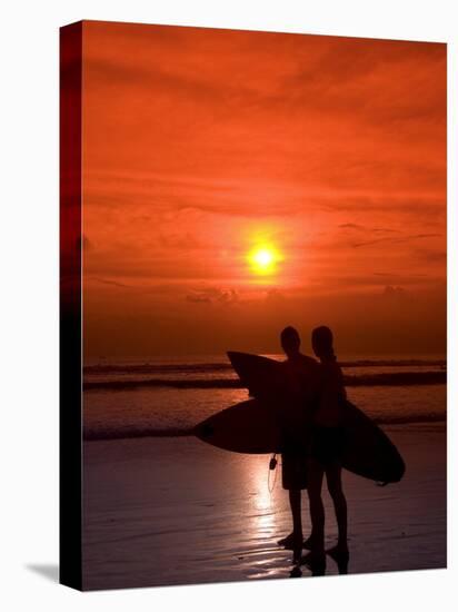 Two Surfers Calling it a Day, Kuta Beach, Bali, Indonesia, Southeast Asia, Asia-Richard Maschmeyer-Premier Image Canvas