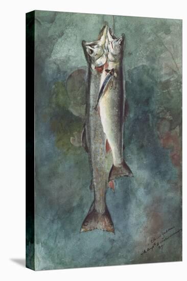 Two Trout, 1891 (W/C on Paper)-Winslow Homer-Premier Image Canvas