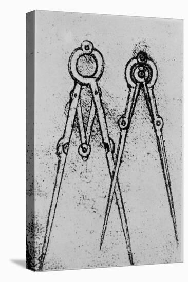 Two Types of Adjustable-Opening Compass, Paris Manuscript H, 1493-4-Leonardo da Vinci-Premier Image Canvas